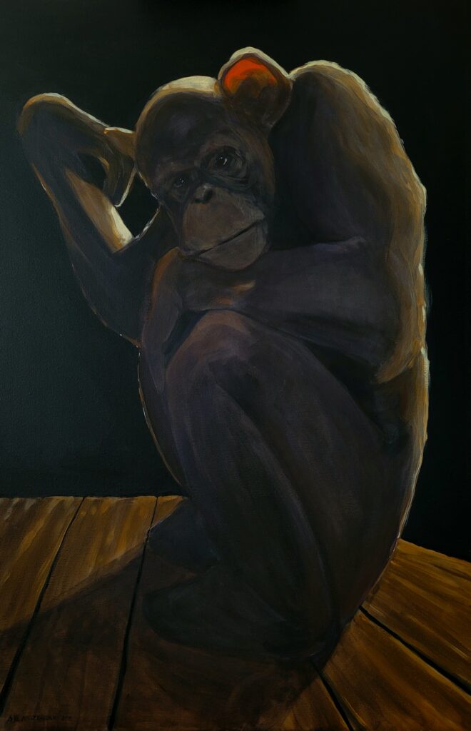 "Łamigłówka", akryl, 70x60 cm, 2025 r.